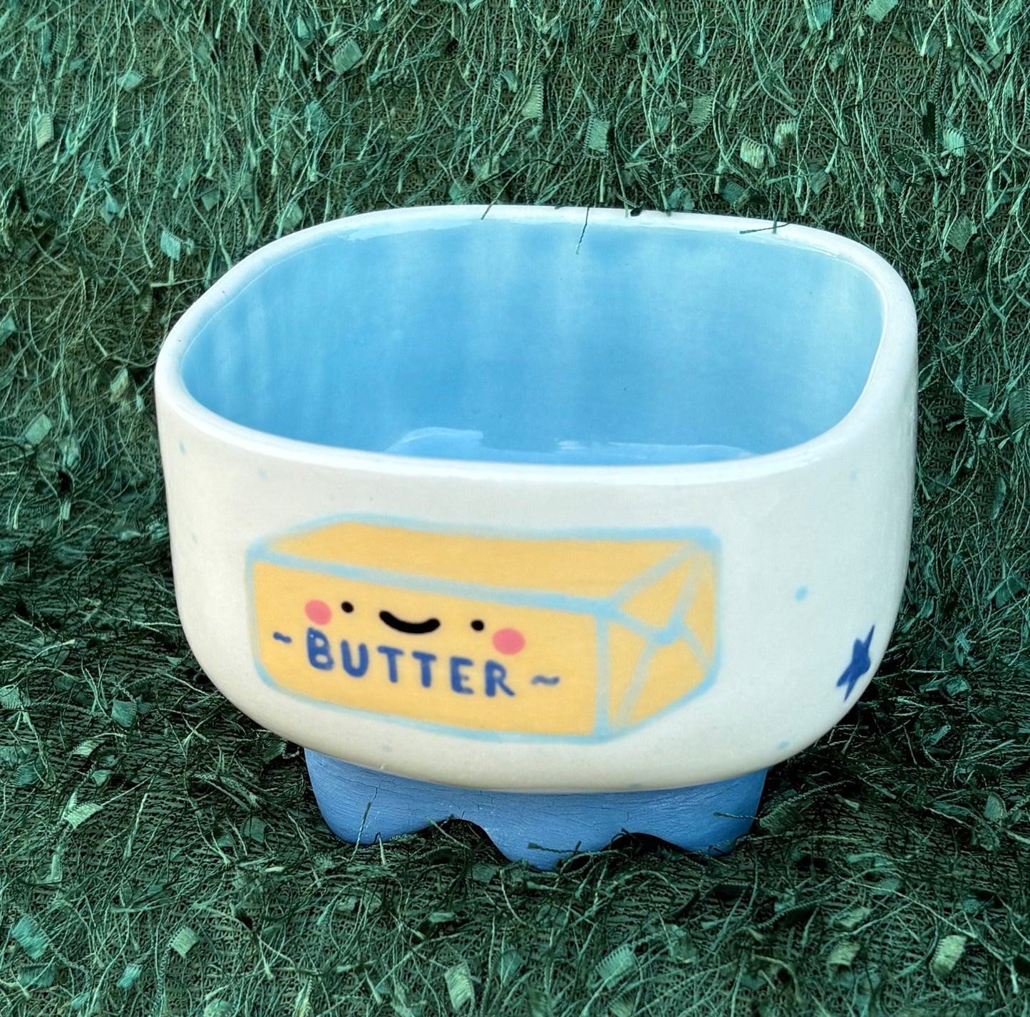 Square Bowl w/Wavy Bottom