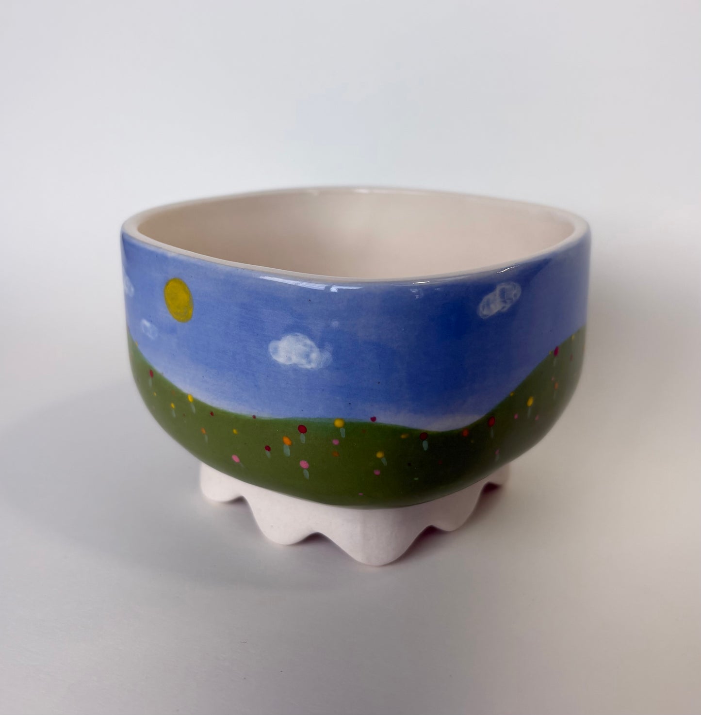 Square Bowl w/Wavy Bottom