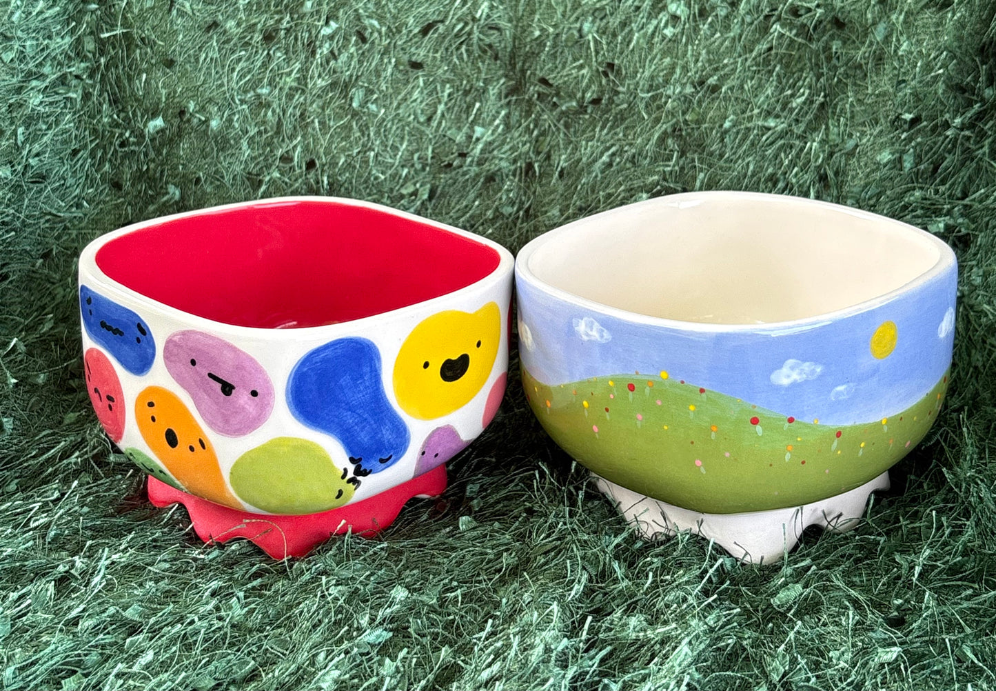 Square Bowl w/Wavy Bottom